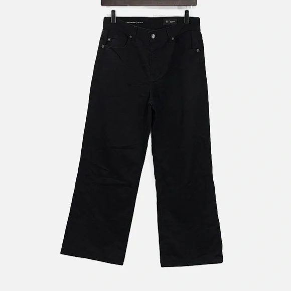 AG Saige Wide Leg Crop Cotton Jeans in Midnight High Rise Fit - Size 27 - Picture 1 of 7